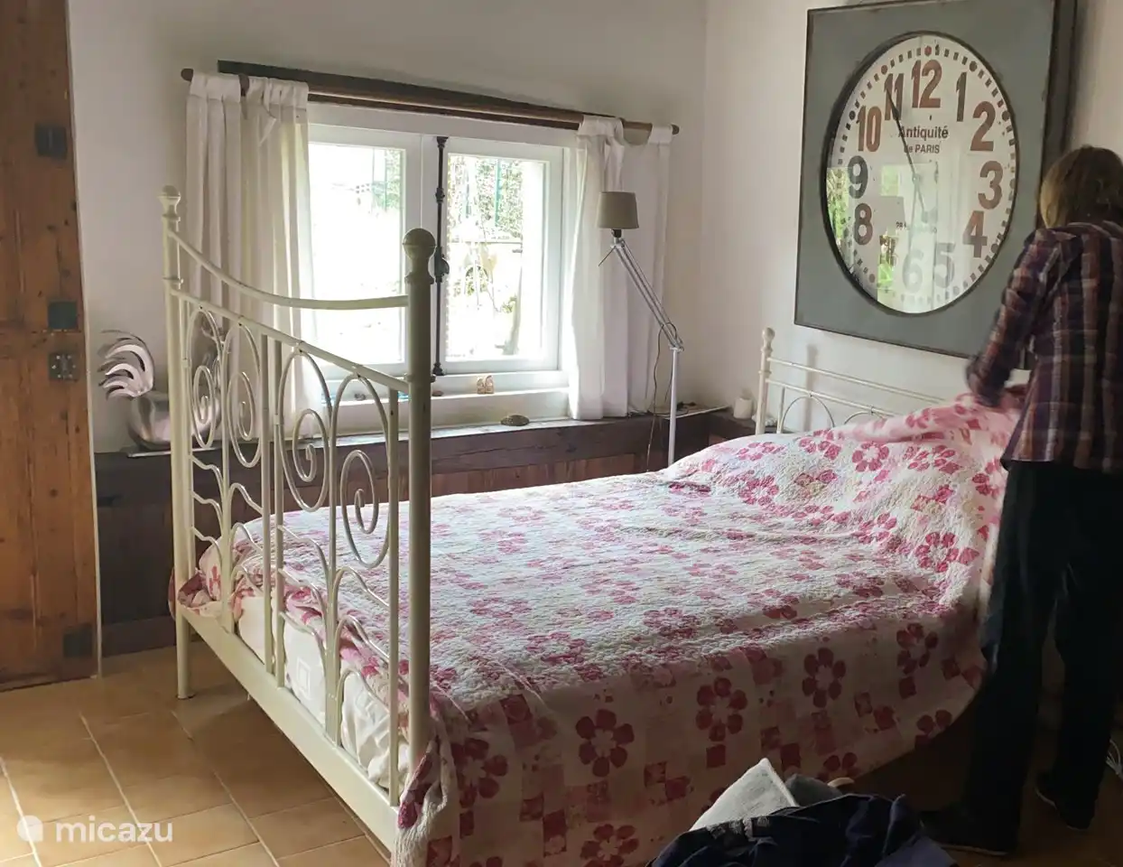 The new bed in the living/bedroom.