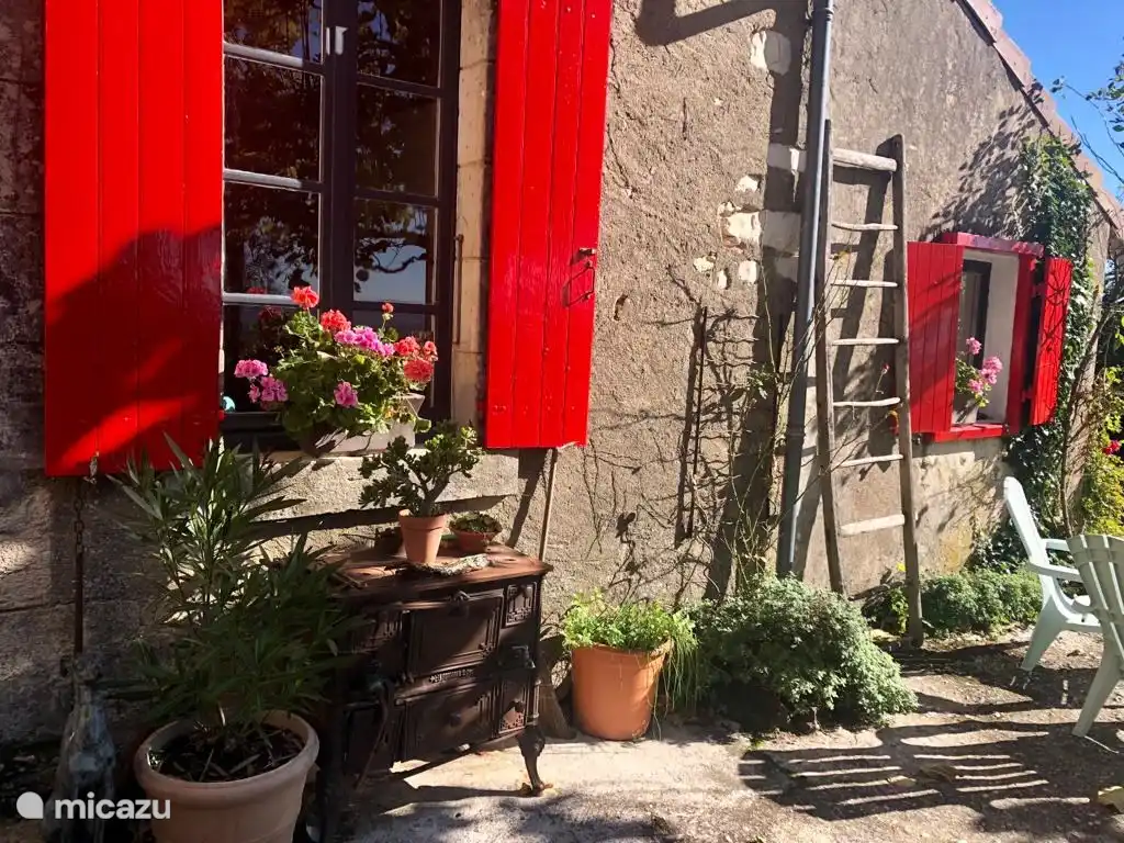 The numerous flowers and plants complete it completely.