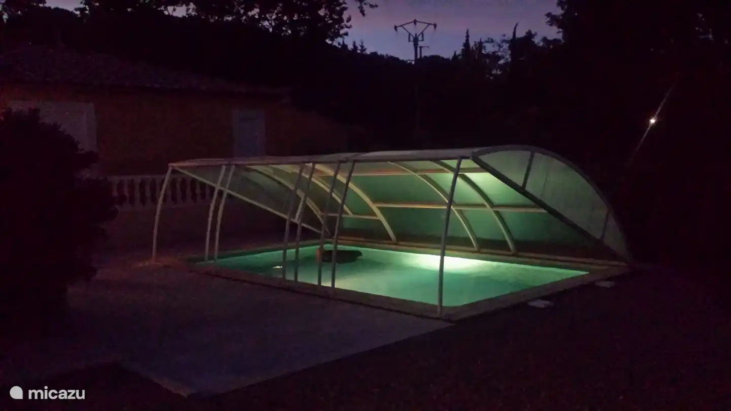 Swimming pool at night