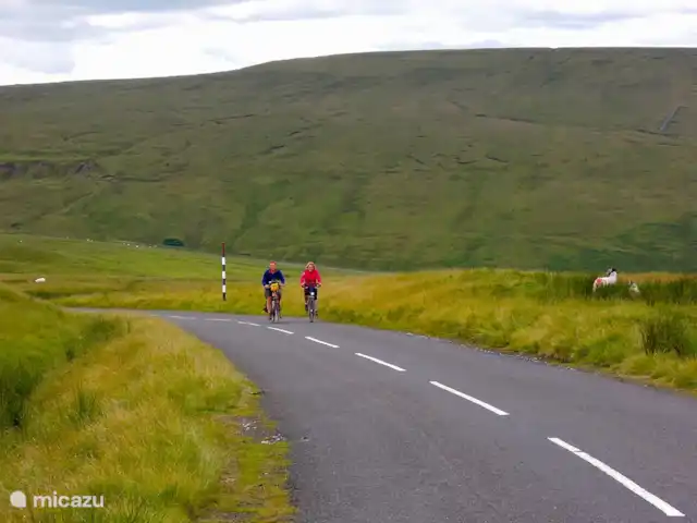 vakantiehuis huren in Groot-Brittannië, Cumbria, Nenthead – Cotterill Barn Een landschap met fietsers (Coast-2-Coast route) en schapen