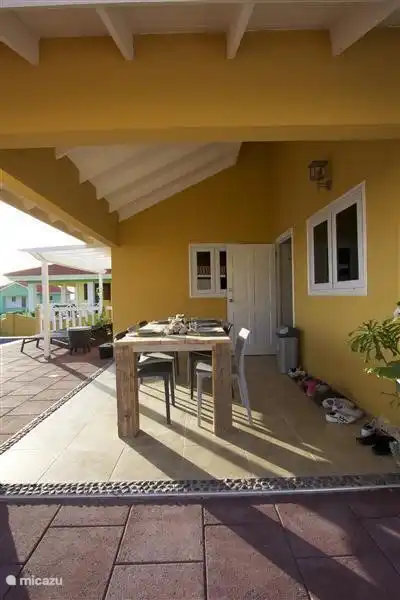 Porch with dining table