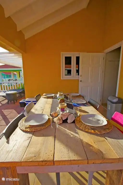 Good food under the porch