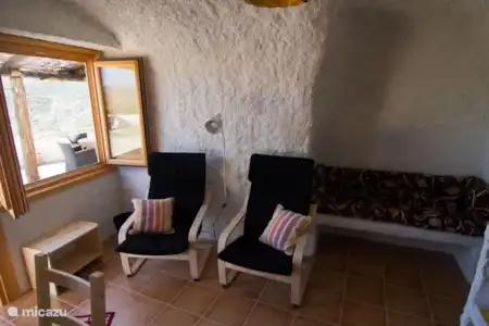 Vakantiehuis Spanje, Andalusië, Pulpite vakantiehuis Cueva Pura Vida 'Venta Quemada' Zitruimte