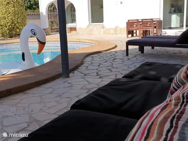 El viaje de la MARIPOSA, San Jaime huren in Spanje, Costa Blanca, Moraira - villa Riante luxe loungehoek met schaduwplek