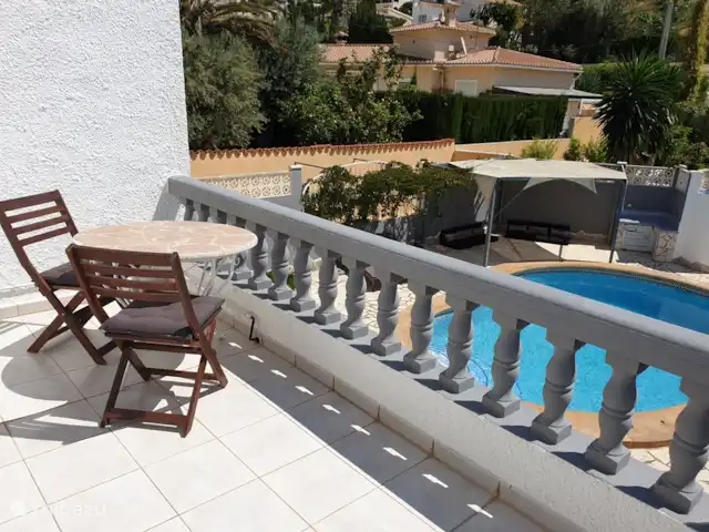 El viaje de la MARIPOSA, San Jaime huren in Spanje, Costa Blanca, Moraira - villa Balkonzitje