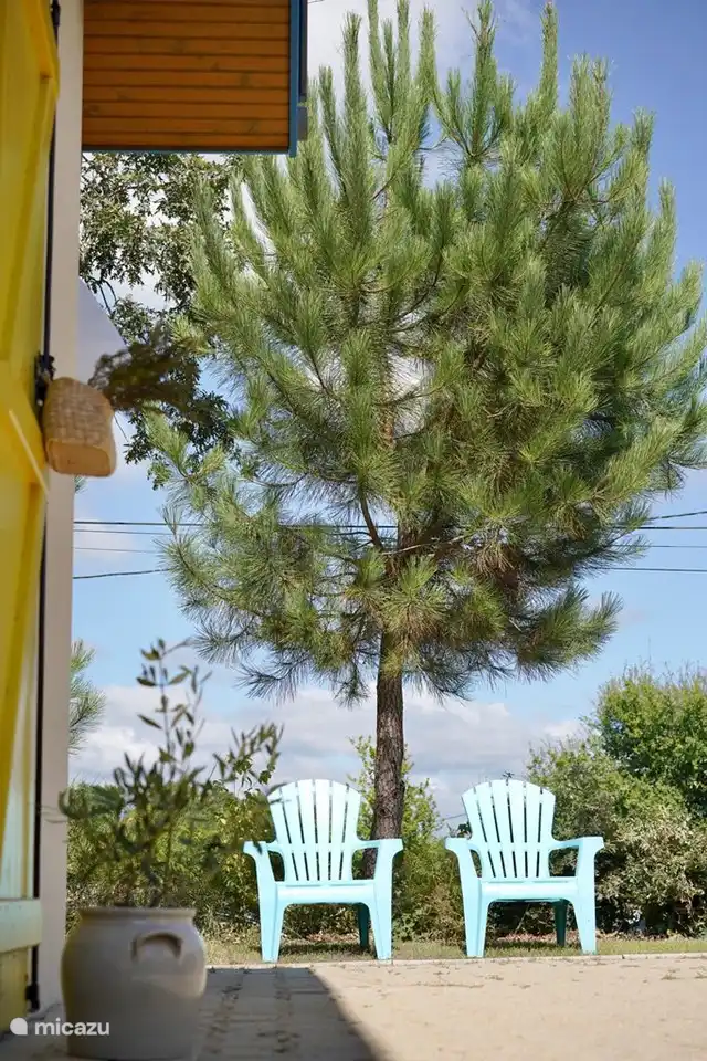 Schöner ruhiger Garten mit freiem Blick.