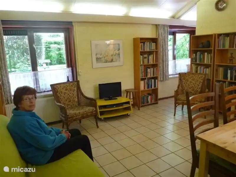 Das Wohnzimmer und Flachbild-TV mit DVD-Player