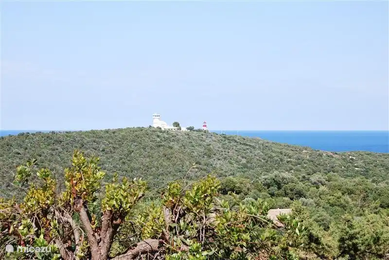 The beautiful view from the terrace on the fire tower of La Chiappa