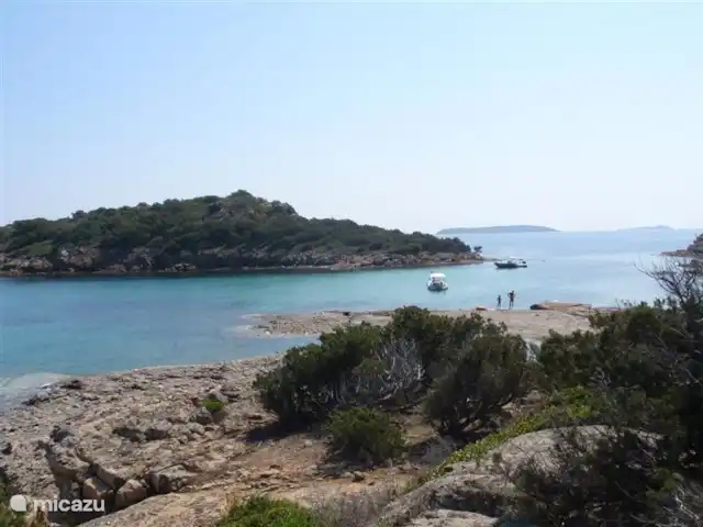 Wandelen, Frankrijk, Corsica, Porto-Vecchio, vakantiehuis La Tortue Het kleine eilandje 'La Vacca'