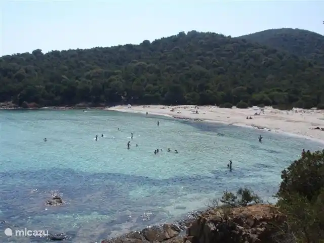 Wandelen, Frankrijk, Corsica, Porto-Vecchio, vakantiehuis La Tortue Het nabijgelegen strandje