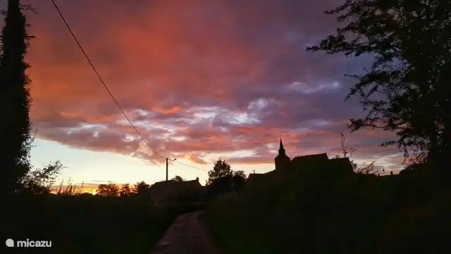 the village within walking distance with the Romanesque church