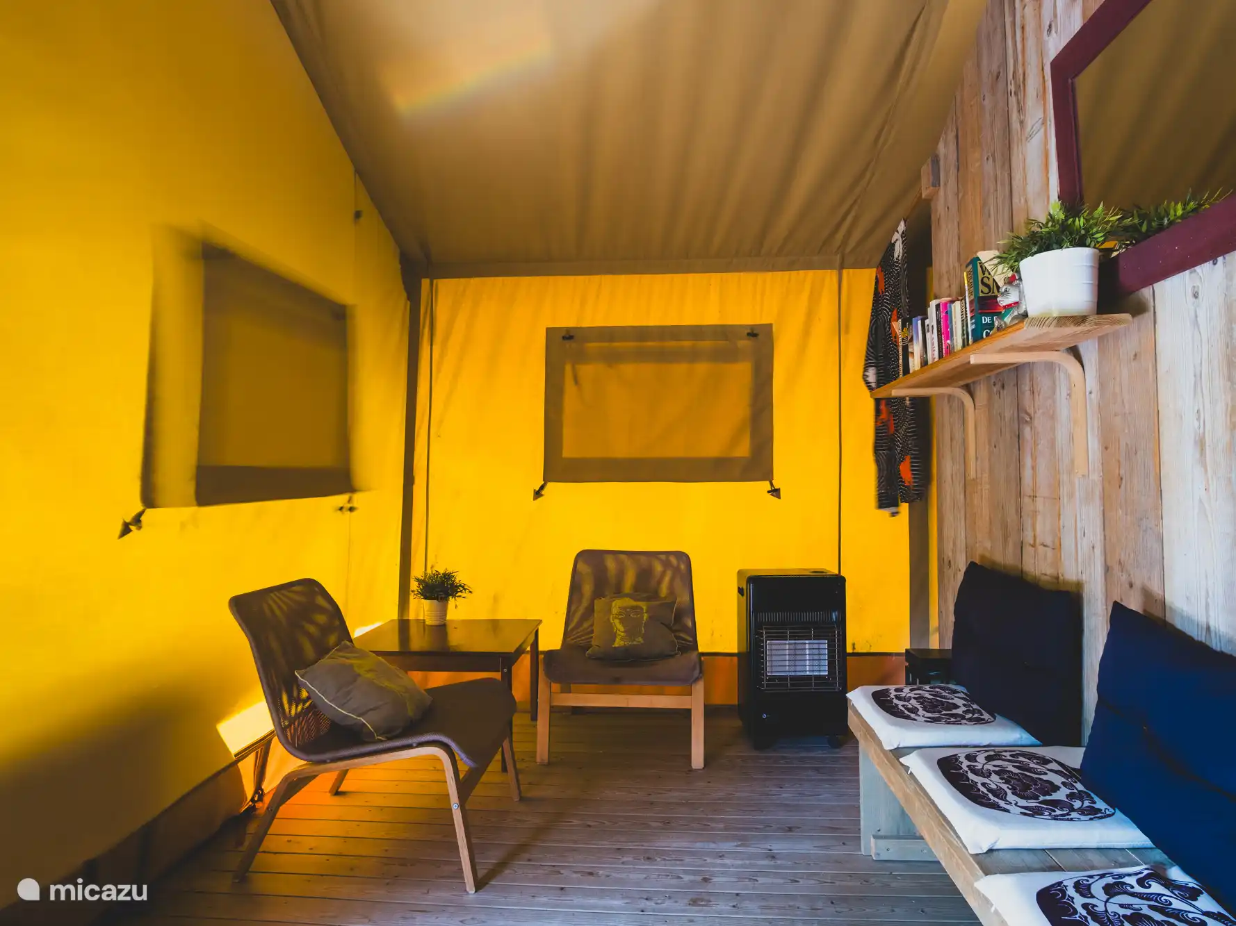 Living room for the safari tent
