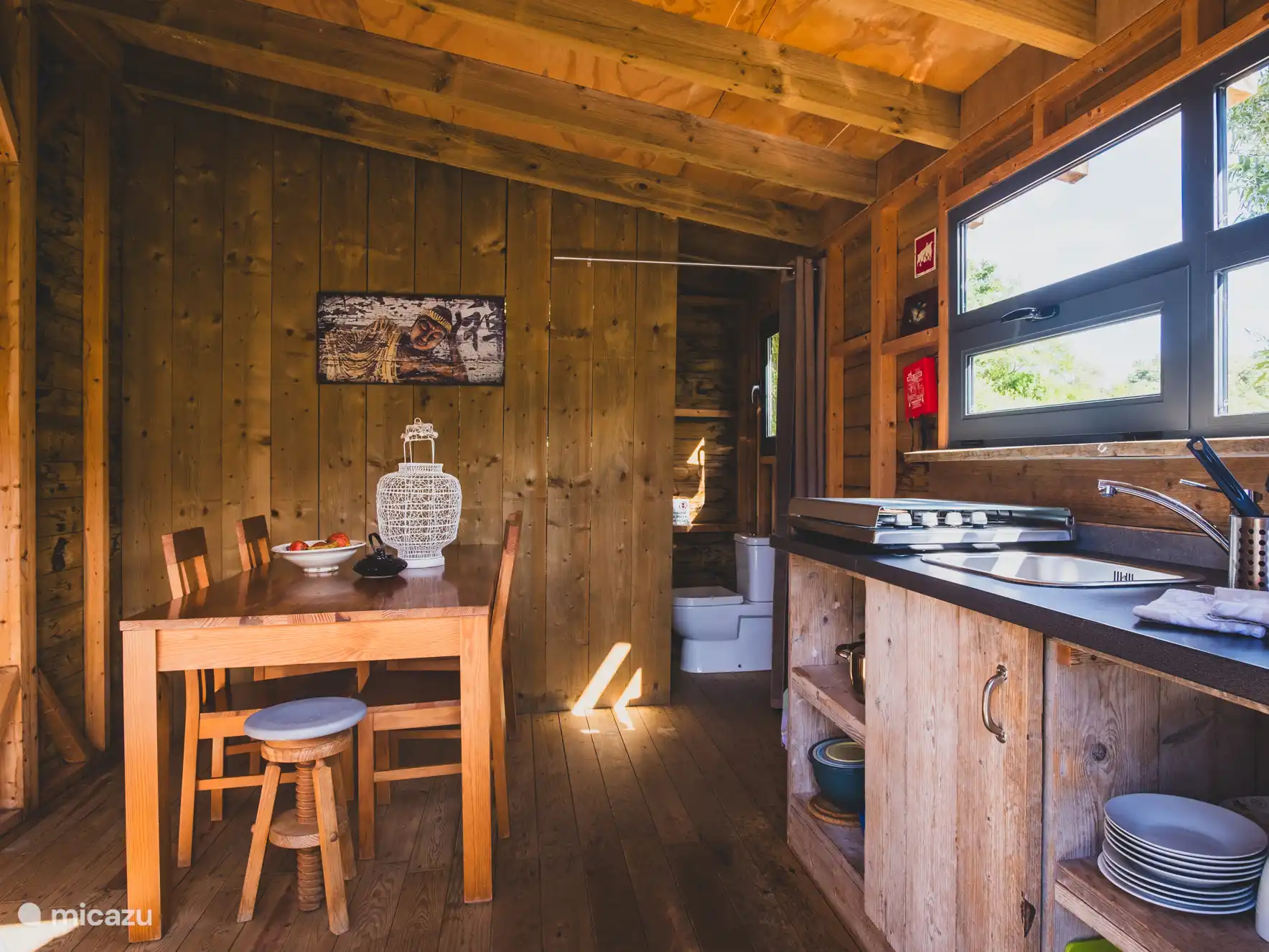 Kitchen next to the safari tent