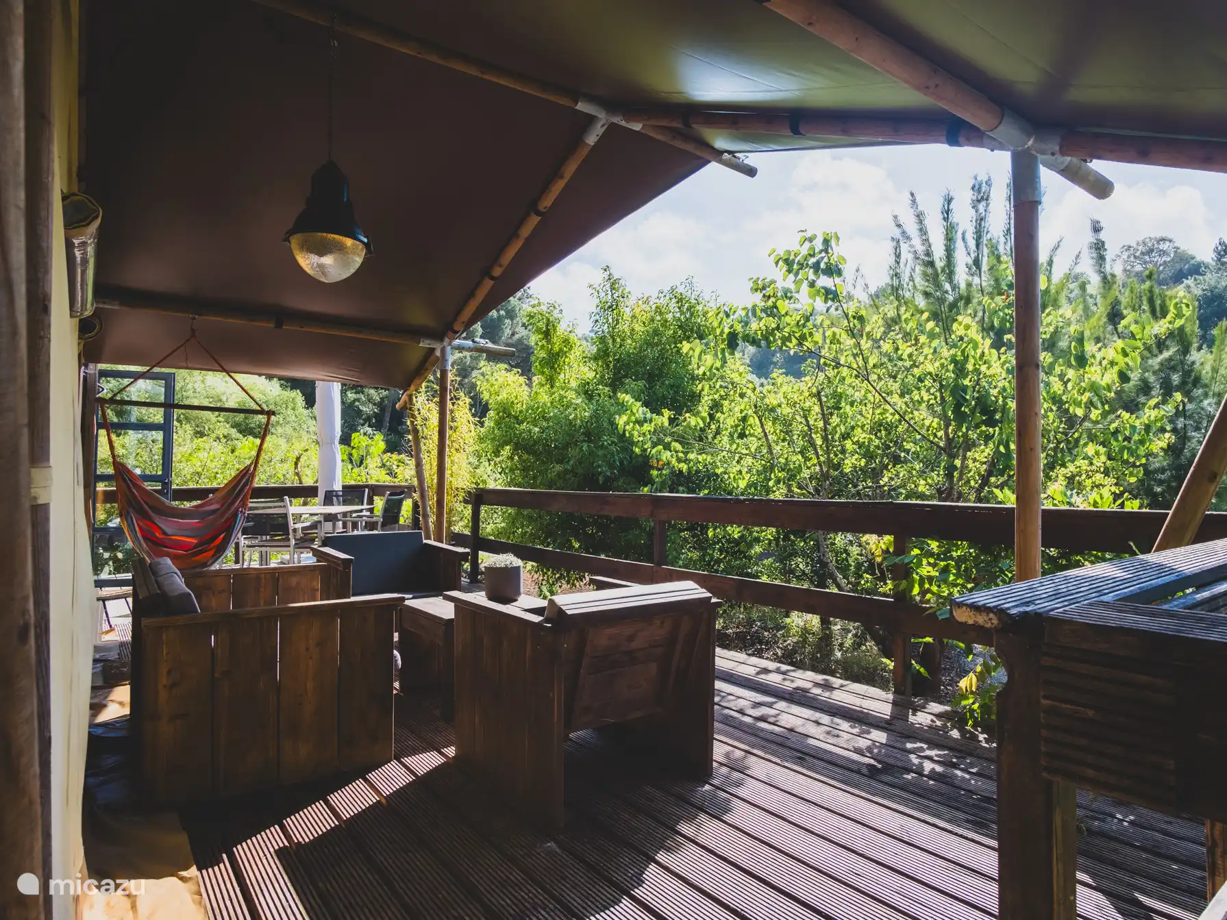 Terrace in front of the Safari Lodge