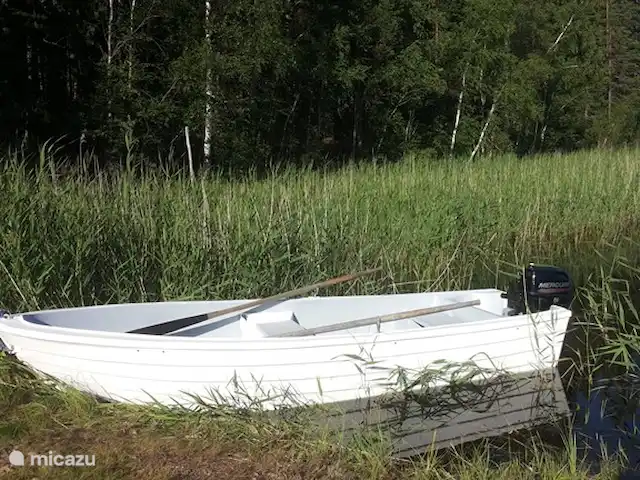 Svabensverk en Suecia, Dalarna, Enviken - casa vacacional Un barco a motor de doble casco para 5 personas para viajes de turismo y pesca.