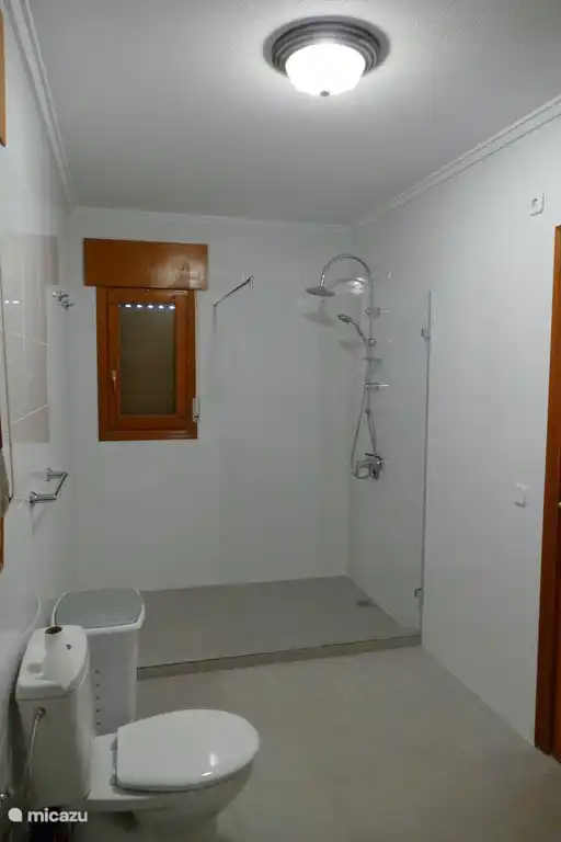 De inloopdouche bij de masterbedroom 