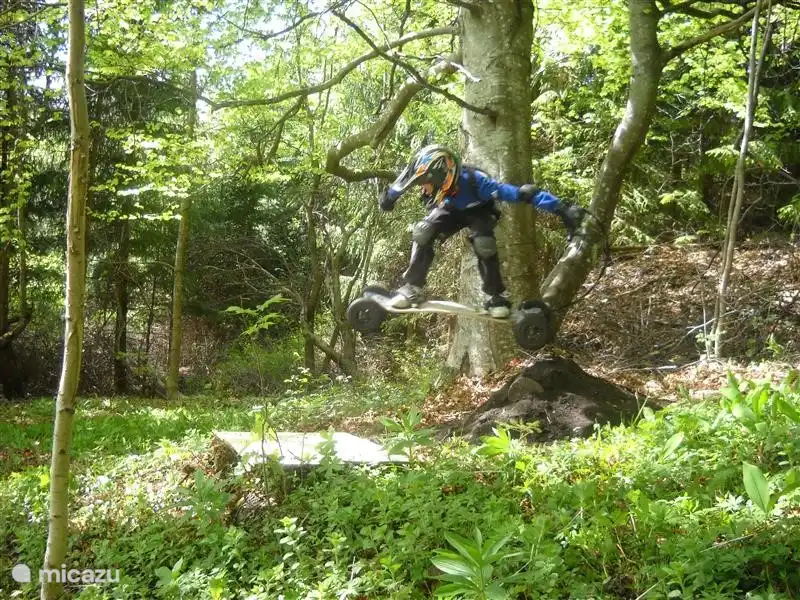 Or just behind the house down the mountain.