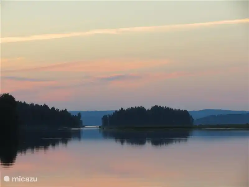 The lake where the village is located.