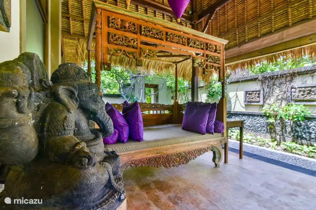 View from the bedroom pavilion