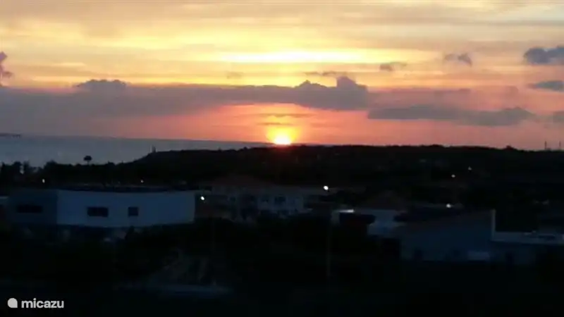 Sonnenuntergang von oben abgedeckt Porch