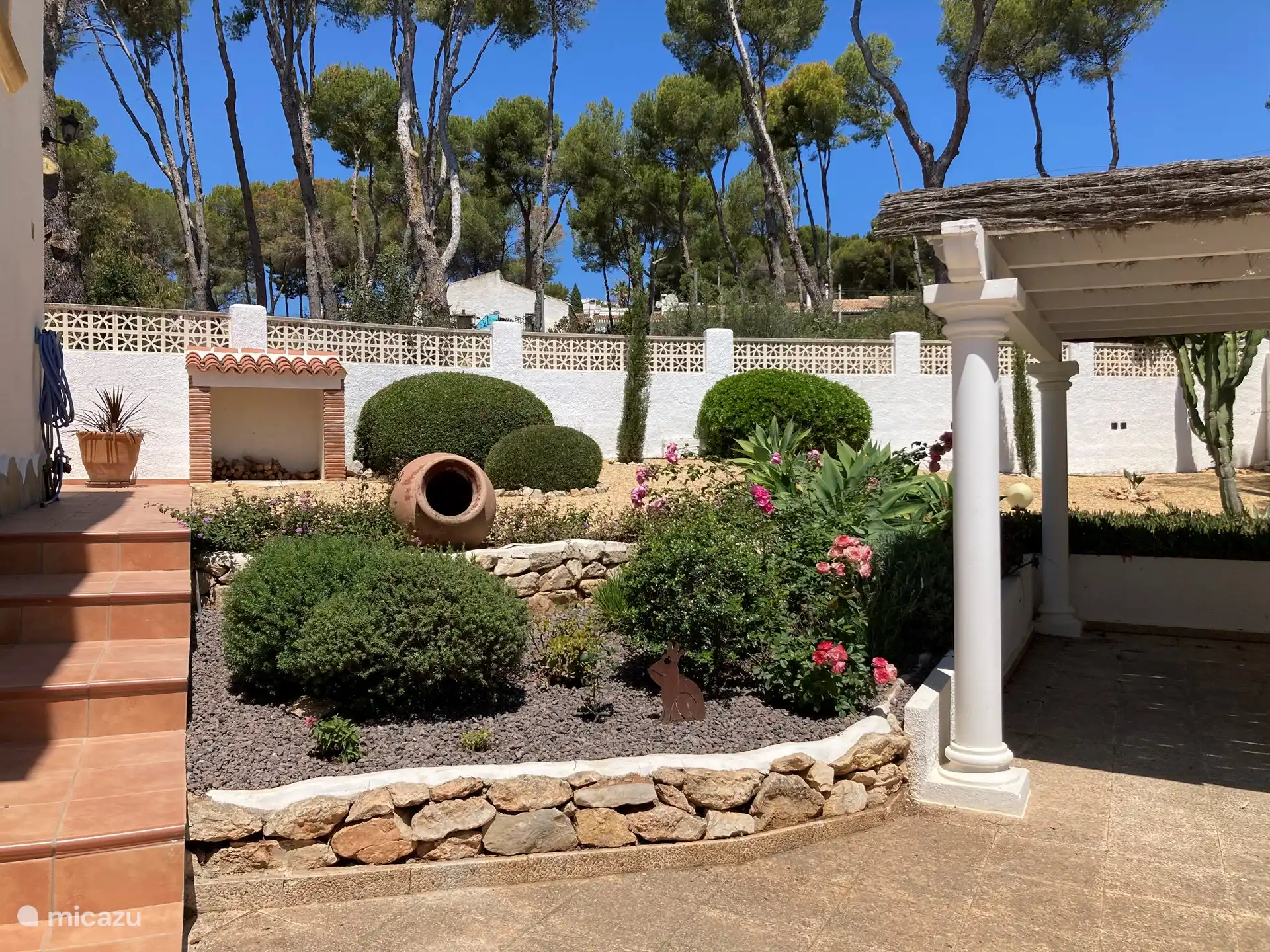 Der Garten im Obergeschoss. 