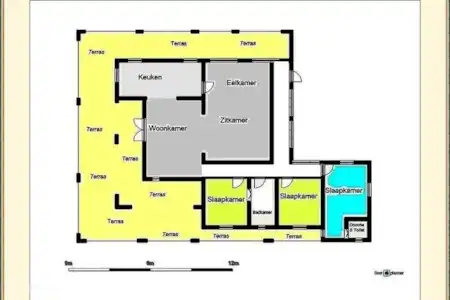 Vacation rental Curaçao, Banda Abou (West), Grote Berg holiday house Butuela Floor Plan