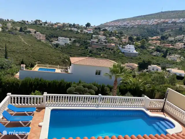 Villa Milà | Espagne, Costa Blanca, Benitachell - villa Vue depuis le toit terrasse, vue mer sur la gauche.