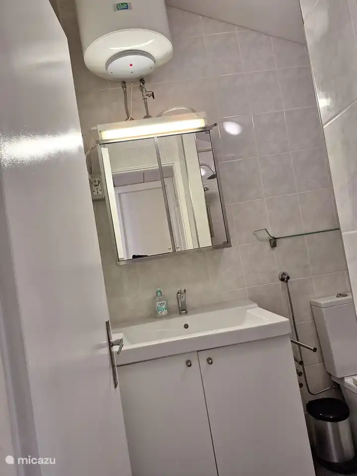 Aquí se puede ver el lavabo en el baño.