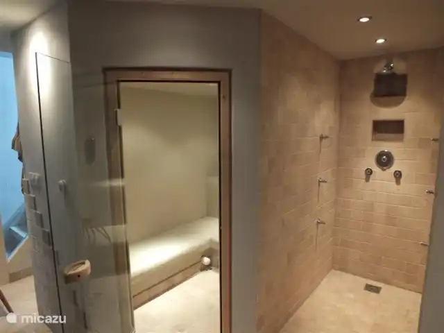 Château de la forêt | Pays-Bas, Brabant-Septentrional, Herpen - maison de vacances Merveilleux bain de vapeur turc avec grande douche.