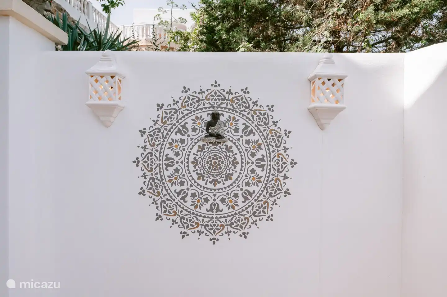 Wandgemälde auf der Studioterrasse