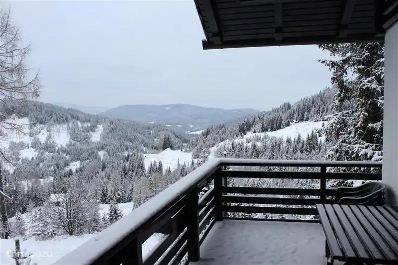 Vom Balkon aus im Winter