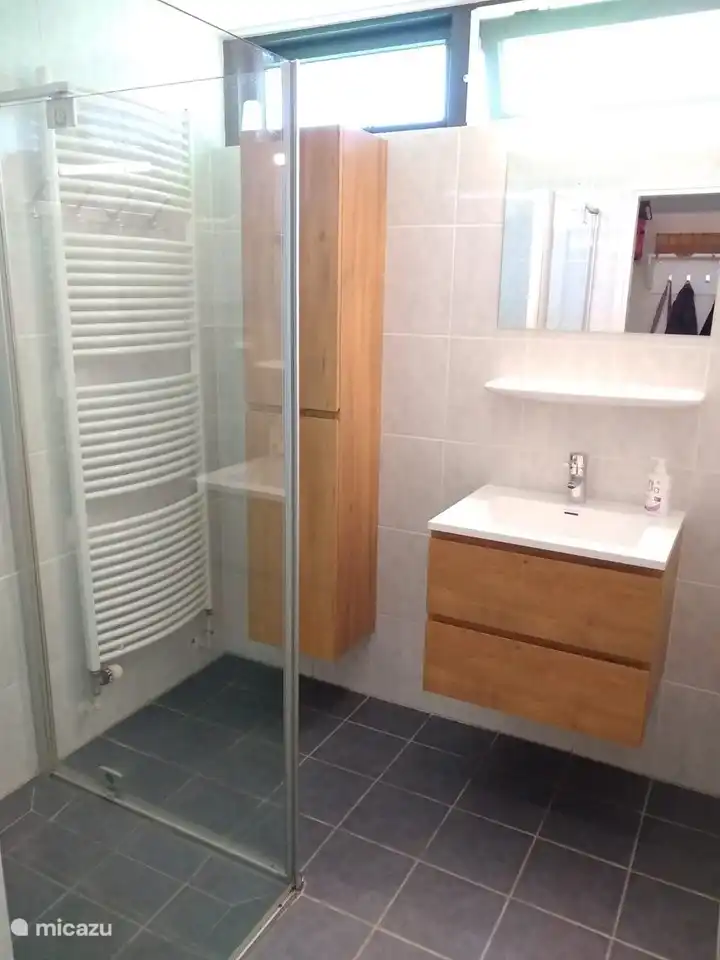 Geräumige luftige Badezimmer