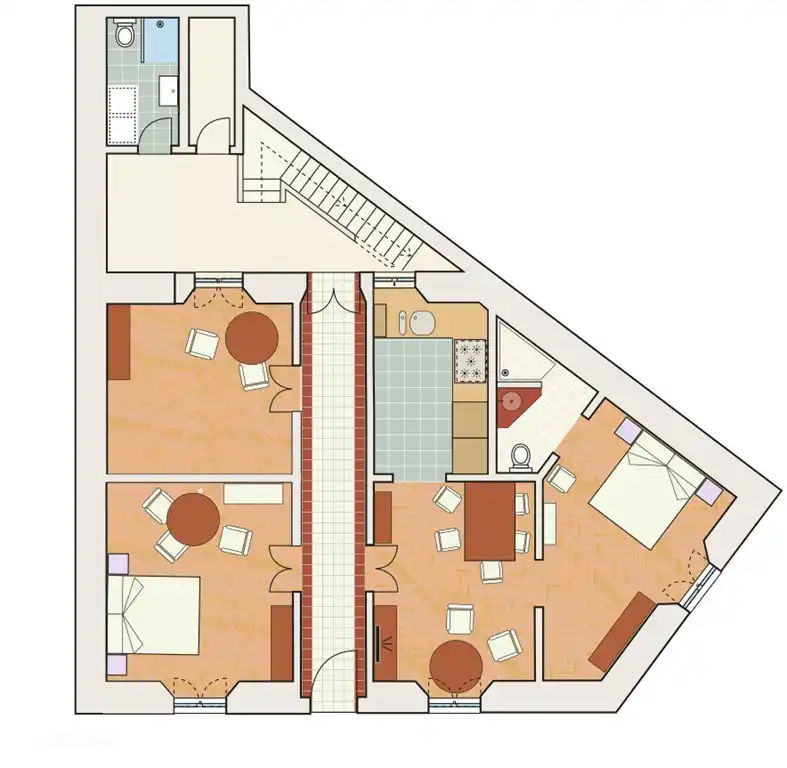 De plattegrond van het huis.