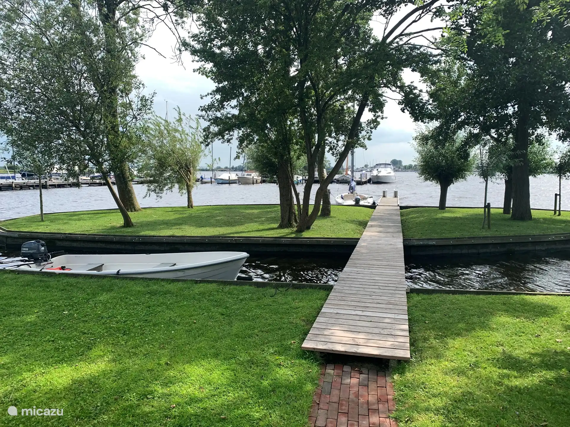 The walkway to the island with its own jetty