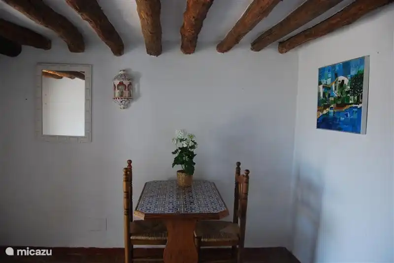 The seating area of the apartment