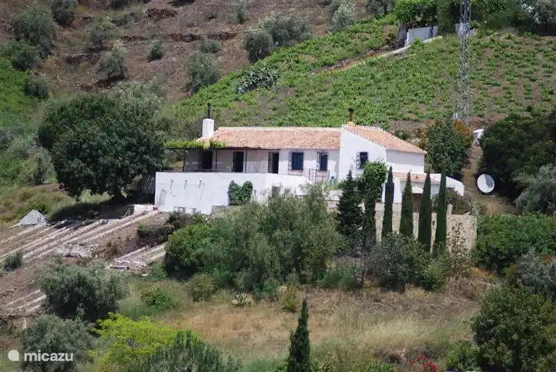 View of the house from the road to Cómpeta.