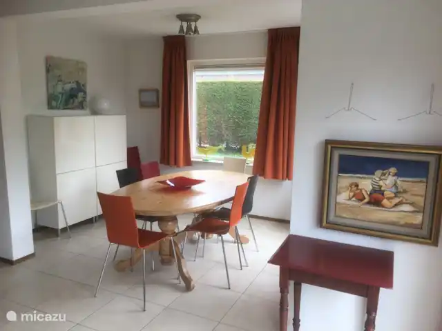 Fietsen, Nederland, Zeeland, Nieuwvliet-Bad, vakantiehuis Le Rivage 9 Nieuwvliet Huiskamer