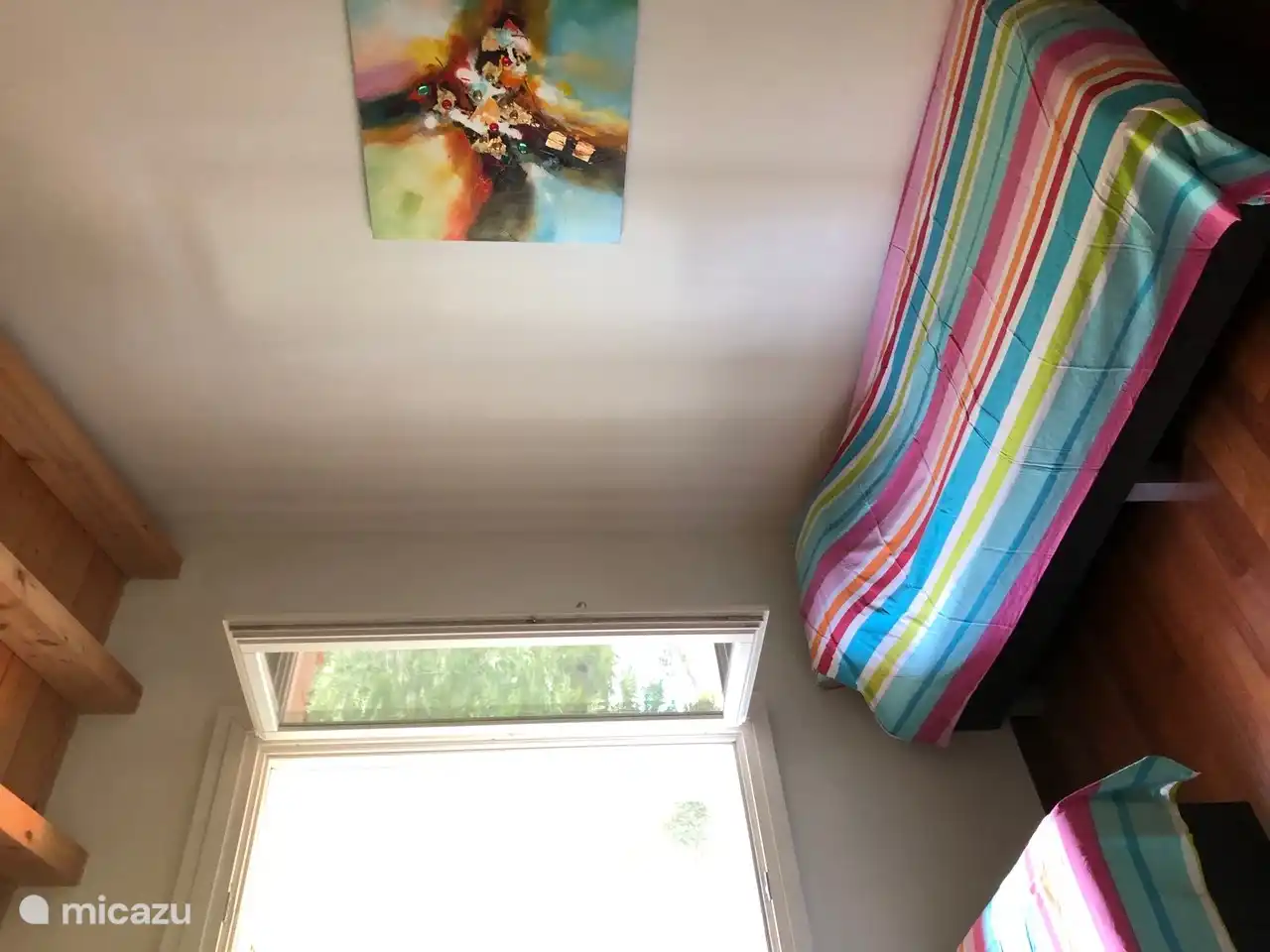 Eines der Schlafzimmer. Es gibt 2 Einzelbetten. Alle Fenster sind mit Moskitonetzen und Rollläden ausgestattet.