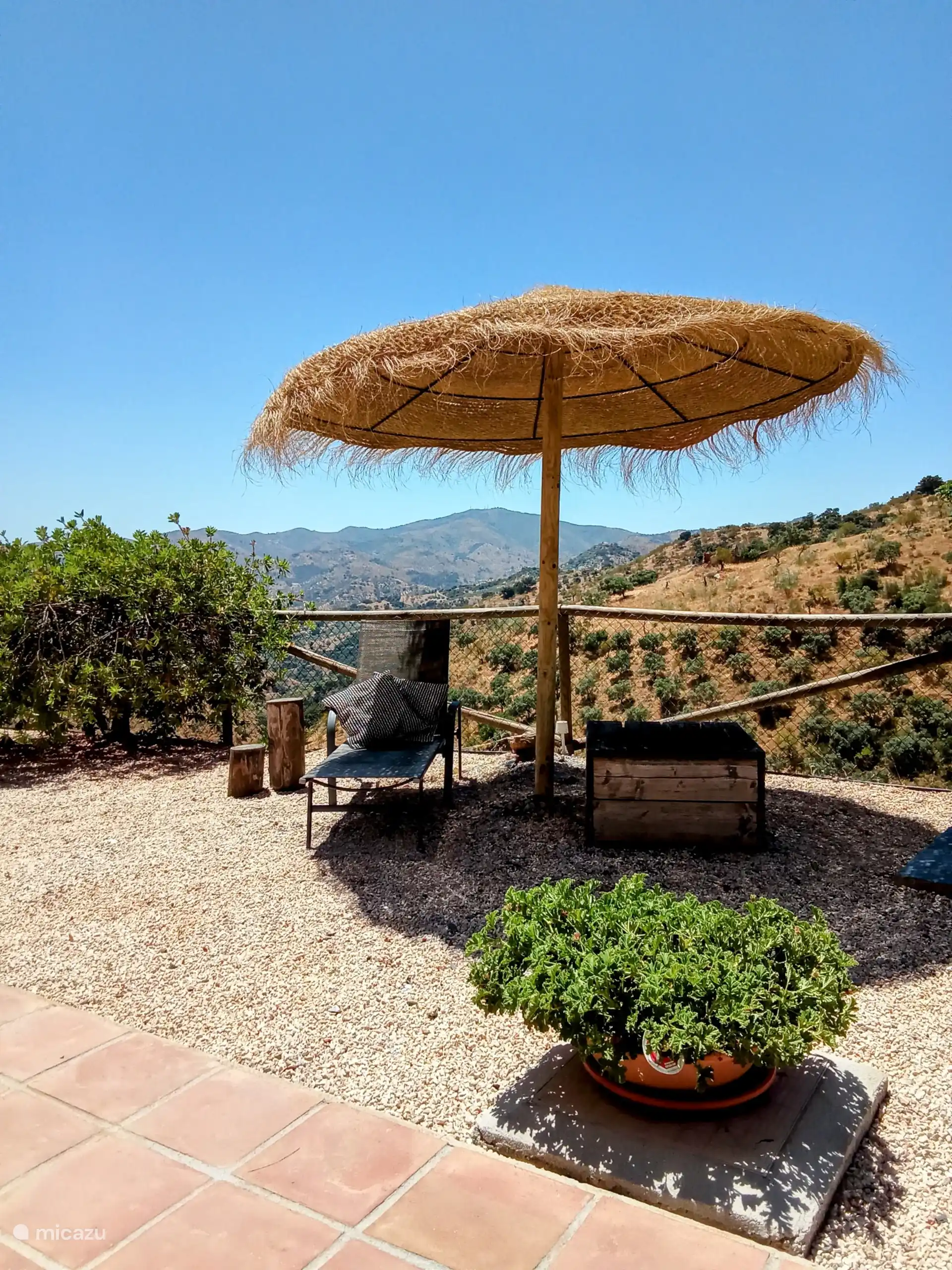 Zona sombreada por la terraza