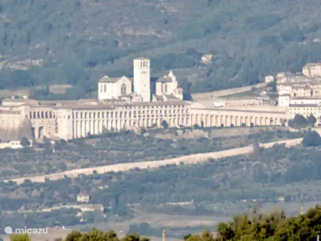 Location de Vacances Italie, Ombrie, Bettona, villa - Belle maison de vacances avec piscine Vue de la Basilique Saint François d'Assise