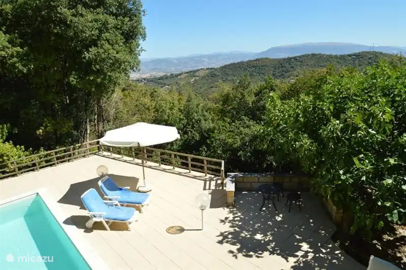 La hermosa vista desde el balcón.