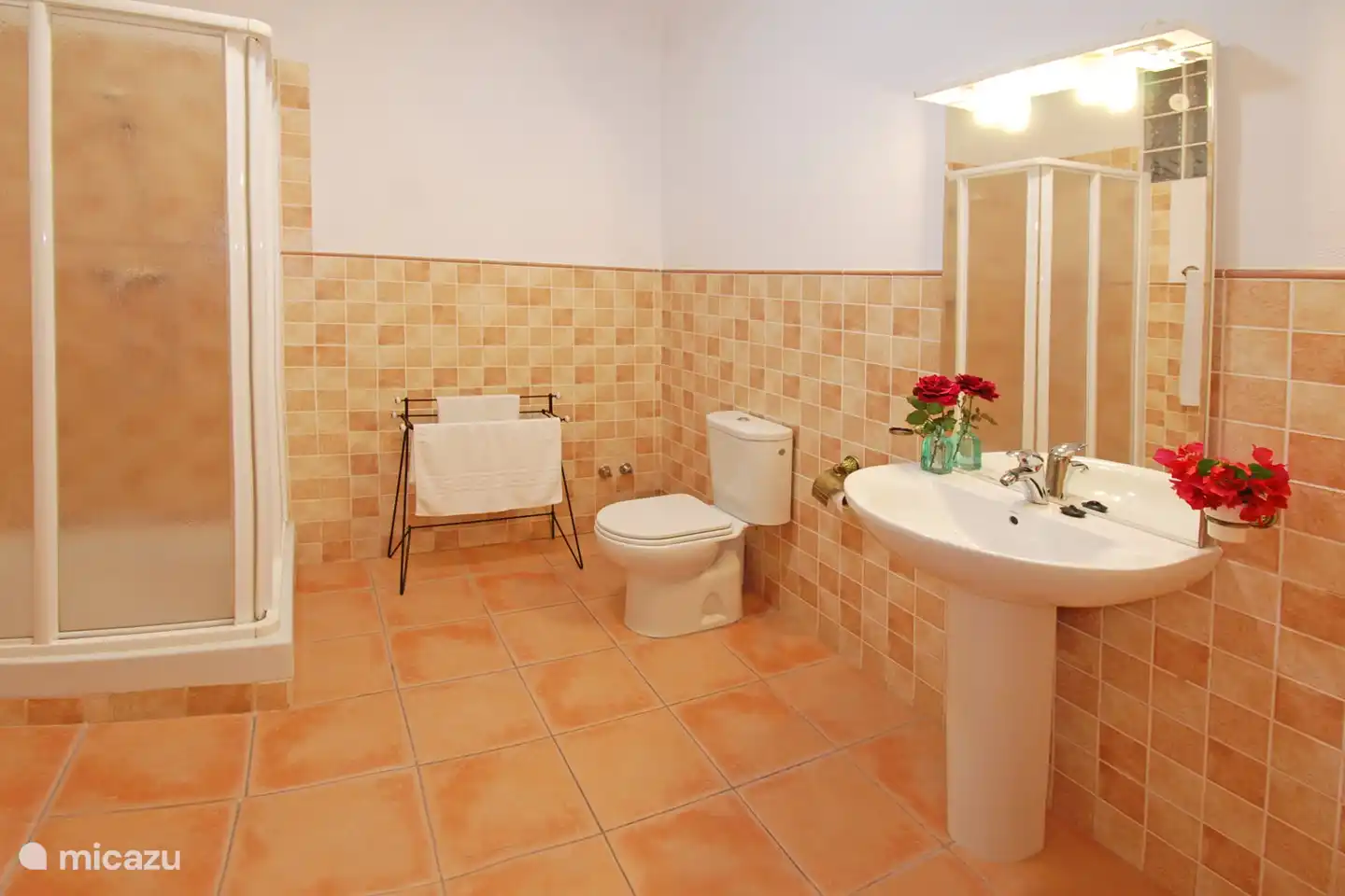 Ein weiteres Badezimmer mit Dusche.