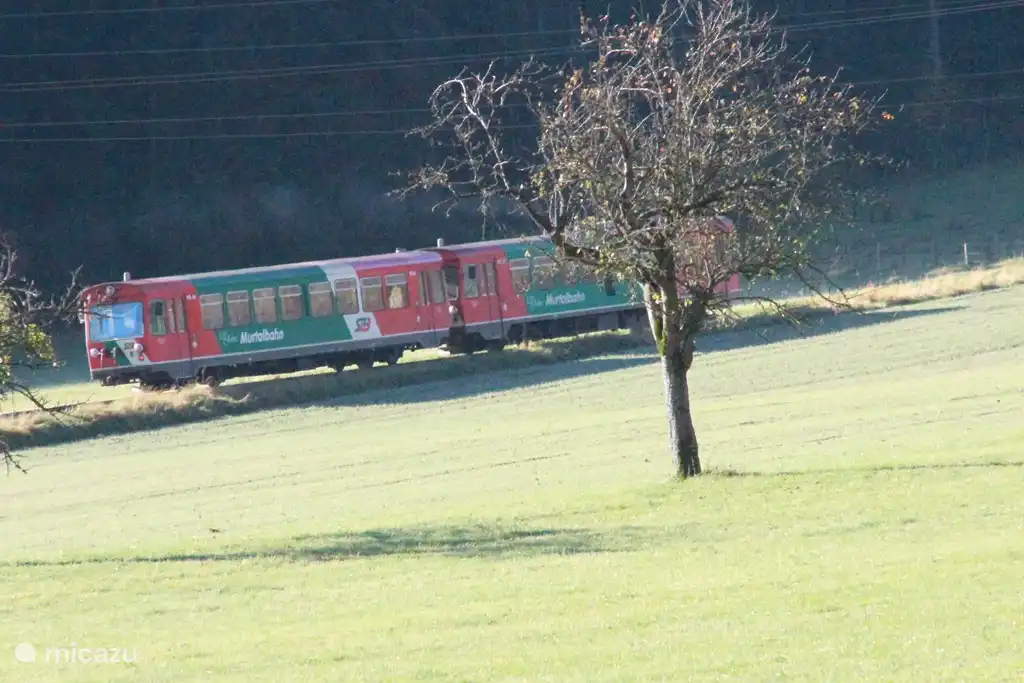 Die Murtalbahn hat einen Bahnhof direkt vor unserem Haus und bringt Sie zum Lift vom Skigebiet Kreischberg. Sie können auch Ihr Fahrrad zu nehmen und lassen Sie es bis zum Ende des Murtalradweg bringen. Der Zyklus zurück entlang der Mur ist sehr schön.