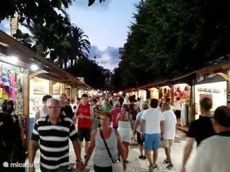 Every evening there is on the boulevard of Torrevieja a lively market.