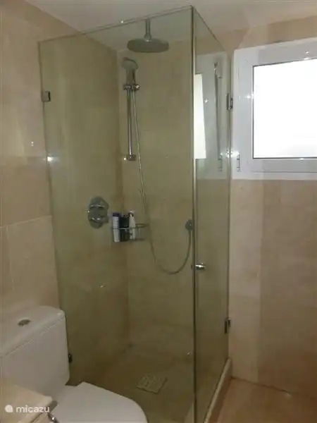 La salle de bain avec douche.