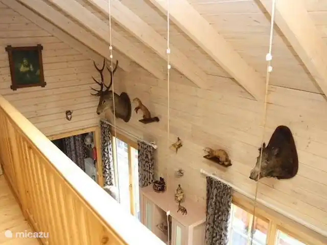 Chez Nous huren in België, Ardennen, Septon - villa Het zicht vanaf de vide naar de living.