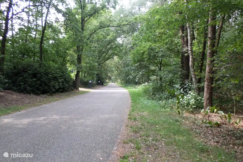 Dit is de weg naartoe waar het vakantiehuis staat met nog zo'n 450 andere vakantiehuisjes en toch heeft u hier veel privacy.