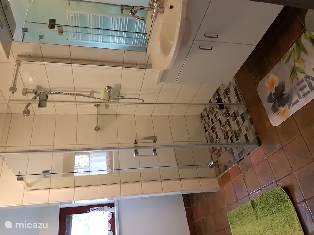 Das zweite Badezimmer mit Dusche.