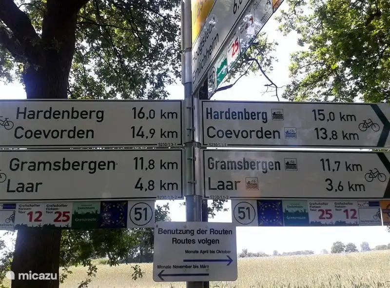 Dieser Fahrradroutenführer liegt vor dem Haus. Und jetzt auch... Radknotenrouten. Also von zu Hause aus folgen. Grenzüberschreitend.