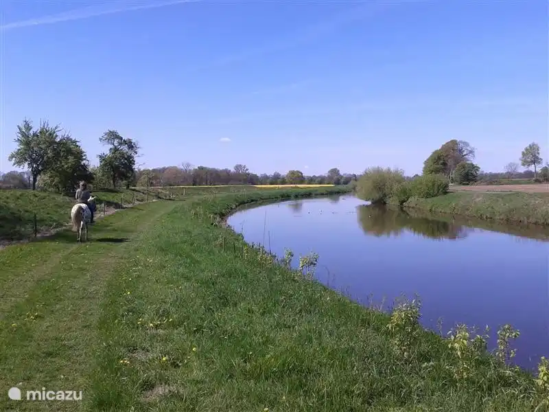 Reiten oder spazieren entlang der Vechte .